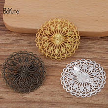 BoYuTe (20 Pieces/Lot) 38MM Metal Brass Filigree Flower Brooch Pins Factory Direct Sale Diy Handmade Jewelry Accessories 2024 - buy cheap