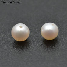Bolas esféricas em forma de bola, 4 ~ 6.5mm aa branca natural e redonda, suprimentos para fazer joias de 20 tamanhos 2024 - compre barato
