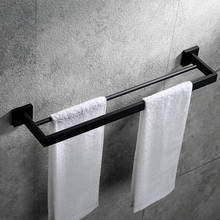 Wall Mounted Bathroom Accessories In Brushed Nickel Q7 Chrome Double Towel Bars Free Shipping Bath Towel Holder Stainless Steel 2024 - buy cheap