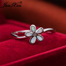 Anel de noivado da flor do anel de noivado da festa do ouro branco anéis de noivado da jóia 2024 - compre barato