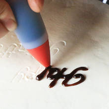 Силиконовая пищевая письменная ручка для украшения шоколада инструменты форма для торта чашка крема, глазурь для печенья трубопровод Кондитерские насадки кухонные аксессуары 2024 - купить недорого