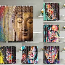 Art Women Printing African shower curtains bathroom curtain high quality waterproof bath screen home decoration cortina de bano 2024 - buy cheap