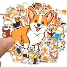 50pcs Cartoon  corgi  Dog Sticker Waterproof for Laptop Skateboard Suitcase Guitar Furniture Decal DIY Toy Sticker 2024 - buy cheap