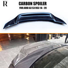 R СТИЛЬ A3 карбоновое волокно задний багажник губы крыло спойлер для Audi A3 S3 RS3 Седан 4 двери 2014-2019 2024 - купить недорого