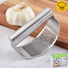 Multi-função manual de imprensa de alho curvo alho moagem slicer chopper aço inoxidável prensas de alho cozinhar gadgets ferramenta 2024 - compre barato