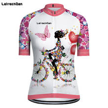 Sptgrvo 2020 camisa de ciclismo feminina manga curta flor roupas de ciclismo verão mtb camisa top esporte camisa de bicicleta 2024 - compre barato