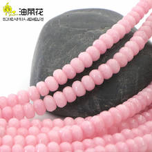 5X8mm Faceted Wheel Loose Beads Pink Jades Gems Stone Accessories Crafts DIY Jewelry Making Design for Women Girls Gifts 2024 - buy cheap