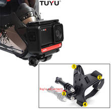 4угловой ремешок для камеры на мотоциклетный велосипедный шлем для GoPro Hero9 8 7 5 4 sj4000 h9 Yi 4k DJI Insta360 аксессуары 2024 - купить недорого