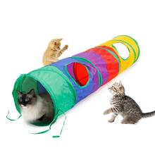 Brinquedo para gato dobrável, tubo de praxia para animais de estimação, brinquedo para áreas internas e externas, quebra-cabeças, treinamento para ocultar 2024 - compre barato