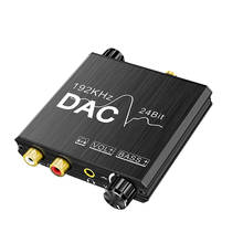 New 192KHz Digital to Analog Audio Converter DAC Digital SPDIF Optical to Analog L/R RCA Converter Toslink Optical to 3.5mm Jack 2024 - buy cheap