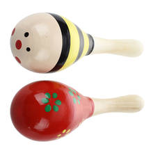 2 деревянных музыкальных инструмента Maracas, игрушка для детей 2024 - купить недорого
