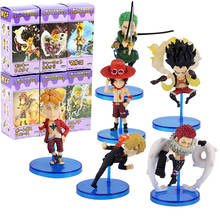 6pcs/lot WCF Figures Luffy Sanji Zoro Ace Marco Katakuri Charlotte Anime Model Toy for Children 2024 - buy cheap