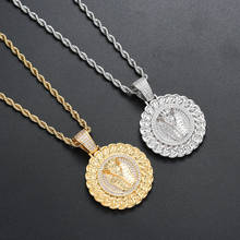 Fashion Iced Out Egyptian Pharaoh Pendant Necklace for Men With Gold Chain Rhinestone Pendant Necklace Hip Hop Jewelry 2024 - buy cheap
