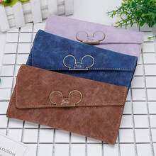 Disney cartoon mickey coin purse girl bag coin fold women long wallet package lady Card Scrub wallet holder card Clutch 2024 - buy cheap