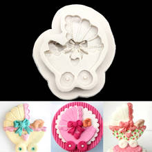 The Pram Shapes Silicone Sugarcraft Mould, Fondant Cake Decorating Tools Bakeware 2024 - buy cheap