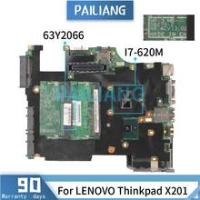 Mainboard For LENOVO Thinkpad X201 I7-620M Laptop motherboard 63Y2066 08270-2 QM57 DDR3 Tested OK 2024 - buy cheap