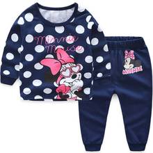 Ropa de Mickey para niña, pijamas, conjunto de ropa para niño pequeño, traje de invierno para niña 2024 - compra barato