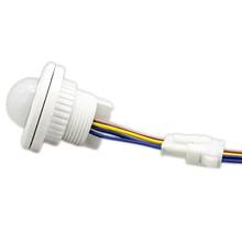 Mini superior pir infravermelho sensor de movimento detecção 220v ajustável tempo infravermelho automático luz led bruxa