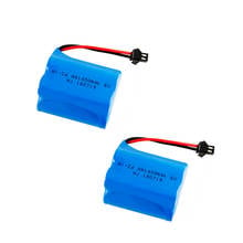 2 пары в упаковке 6V 1400mAh Ni-Cd Перезаряжаемые аккумуляторы Ni-Cd 6V 1400 мА/ч, р/у игрушечный автомобиль SM 2Pin штекер Батарея 2024 - купить недорого