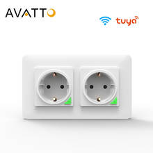 AVATTO Tuya 16A EU WiFi Smart Wall Socket, Smart Life APP Remote Control Wifi Power Plug Smart Outlet Work for Google Home Alexa 2024 - buy cheap