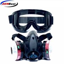 New Half Face Gas Mask With Anti-fog Glasses N95 Chemical Dust Mask Filter Breathing Respirators for Painting Spray Welding 2024 - buy cheap