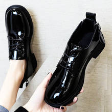 LIHUAMAO patent leather shoes women flats shoes Comfort casual zipper derby dress shoes oxford sneaker office lady oxford shoes 2024 - buy cheap