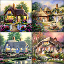 LUOVIZEM 5D Diamond Painting Dream Cottage Scenery Embroidery Full Square/Round Drill Charm Girl Room Decor Painting 2024 - buy cheap