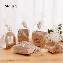 StoBag-bolsas para pan de 20 piezas, caja de pastelería para aperitivos, paquete de comida, bolsa para tostadas, conjunto portátil para Picnic, Baby Show, fiesta de cumpleaños 2024 - compra barato