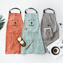 Bear Printing Adult Kids Kitchen Aprons BBQ Bib Baking Parent Child Painting Interest class Apron Home Cleaning Tool Adult Apron 2024 - buy cheap