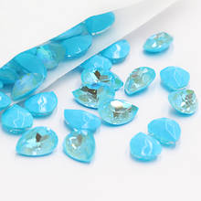 50PCS 4X6mm Drop Shape Glue On Nails Rhinestones Colorful Mocha Crystals Strass K9 Glass Pointback Glue Crystals DIY Art Crafts 2024 - buy cheap