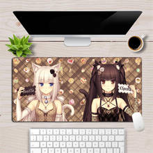 60x30 см аниме коврик для мыши Chocola Nekopara милая девушка Блокировка края игровой коврик для мыши скоростной геймер прочный ноутбук коврик для ноутбука 2024 - купить недорого