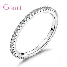 Сверкающие милые круглые кольца в Корейском стиле для женщин новейший дизайн 925 пробы серебряные Свадебные кольца женские модные ювелирные изделия подарок 2024 - купить недорого