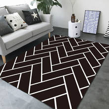 New Washable polyester Fabrics Carpets For Living Room Bedroom Area Rug Modern Geometric 3D Printed Floor Rug Kids Room Play Mat 2024 - buy cheap