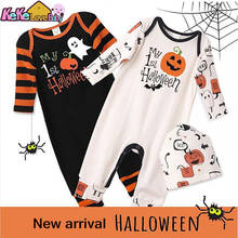 Baby Halloween Costume Boy Jumpsuit Clothes Pumpkin Print For Baby Girl Romper With Hat Fashion Cotton NewBorn Outfits 0-18M 2024 - buy cheap
