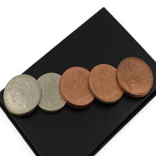 Hopping morgan por q magia gimmick moedas com casca expandida moedas & inglês penny truques de magia perto ilusões diversão magia brinquedos 2024 - compre barato