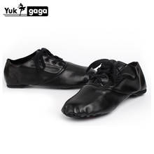 Zapatos de Jazz de cuero genuino para hombre y mujer, zapatillas de baile suaves, zapatos de baile para gimnasia, Unisex, sin cordones, Zapatos de Baile de Jazz 2024 - compra barato