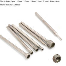 10PCS 0.8-4mm Rotary Diamond Burr Core Drill Bit Engraving 2.35mm Shank for Glass Tile 2024 - buy cheap