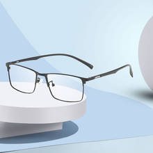 Montura de gafas de aleación para hombre, lentes ópticas con borde completo, bisagras de resorte, estilo rectangular, gran oferta 2024 - compra barato