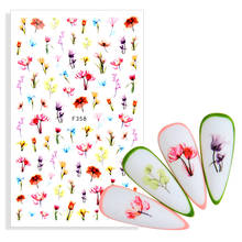 1 Sheet Nail Sticker Blooming Flower Butterfly Ultra-thin Adhesive Decal For Nails Art Decorations Manicure Accessories 2024 - buy cheap