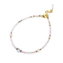 Lii Ji Pink Zircon With Moonstone Austrian Crystal  14K Gold Filled Blingbling Bracelet For Women Girls Jewelry 2024 - buy cheap