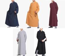 Uniforme budista de alta calidad para hombre y mujer, traje de algodón 100%, Túnica de shaolin, monje, kung fu, zen, ropa de meditación, trajes de color gris/negro 2024 - compra barato