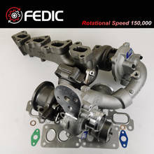 Twin Turbocharger R2S KP35K04 10009700065 53049880102 turbine full turbo for VW Amarok 2.0 BiTDI 120 Kw 163 HP CFCA 2010 2024 - buy cheap