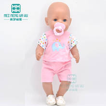 Roupas para boneca fit de 43 cm, brinquedo para recém-nascidos, acessórios de camiseta e short com manga curta 2024 - compre barato
