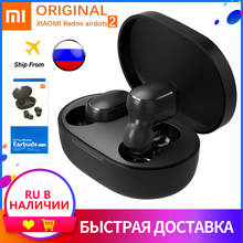 Новые оригинальные беспроводные наушники Xiaomi Redmi Airdots 2 Bluetooth 5,0 redmi, 2 беспроводные наушники с микрофоном, гарнитура с управлением ии 2024 - купить недорого