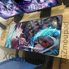 Xgz-mouse pad largo de borracha anti-derrapante, almofada para mouse de computador, anime demon slayer, kimetsu no yaiba 2024 - compre barato