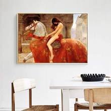 Pintura en lienzo nórdica para mujer, caballo para imágenes artísticas de pared de sala de estar, póster de Europa, decoración del hogar, carteles e impresiones, Cuadros 2024 - compra barato