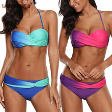 Traje de baño de dos piezas para mujer, conjunto de Bikini Sexy de realce, trajes de baño de talla grande para playa 2024 - compra barato