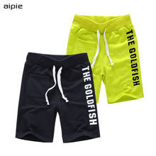 Children boys Shorts Brand Fashion Printing Letters 100% Cotton Elastic Waist Shorts For 4-10 years kids wear 2024 - buy cheap