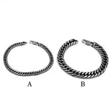Wholesale Antique Finished Link & Link Chain Bracelet Stainless Steel Jewelry Rock Punk Biker Men Women Bracelet Fashion SJB0364 2024 - buy cheap