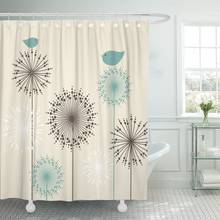 Abstract Vintage with Birds and Flowers Retro Floral Shower Curtain Waterproof Polyester Fabric 72 x 72 inches Set with Hooks 2024 - buy cheap